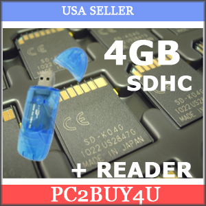 Toshiba SD High Capacity (SDHC) 4GB flash card